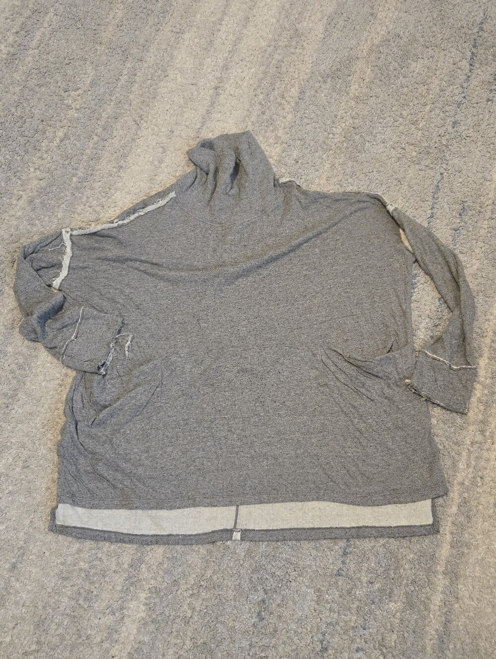 Free People We The Free Gray Cowl Neck Oversized Sweatshirt Tunic Top Medium M